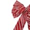 48" x 10" Red and White Striped 16 Loop Christmas Bow Decoration